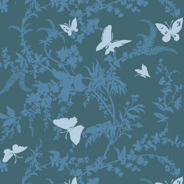 Leutenegger Fabrics -  Florence Broadhurst Pastel Lake Collection - 110cm x 1m Fabric - L01913-6 Tropical Floral Design