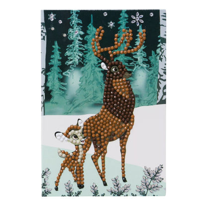 Craft Buddy - Crystal Art Card Kit - Disney - 10cm x 15cm - Great Prince & Bambi