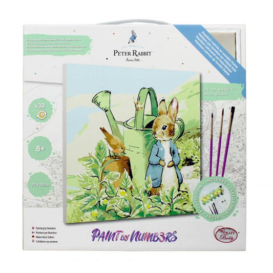 Craft Buddy - Paint By Numbers - Peter Rabbit - Peter & Robin - 30cm x 30cm