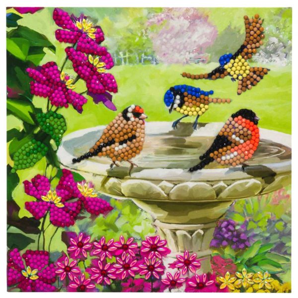 Craft Buddy - Crystal Art - Card Kit - 18cm x 18cm - Birds