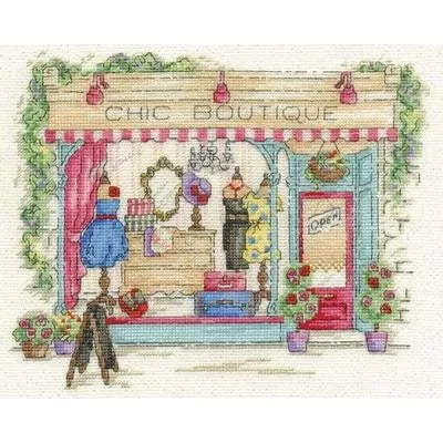 DMC - Counted Cross Stitch Kit - Chic Boutique - 25 x 20cm