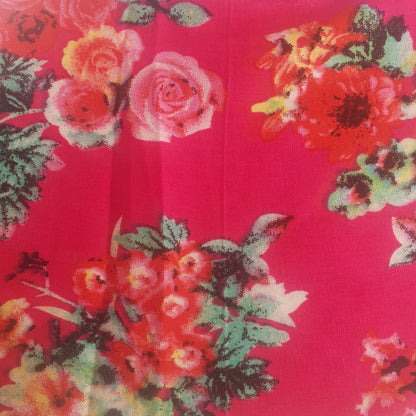 100% Rayon Fabric -  Floral Print - You’ve Got Me In Stitches