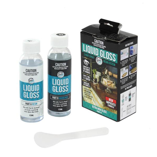 Craft Smart Glass Coat Liquid Gloss Resin 240ml (2 x 120ml) - You’ve Got Me In Stitches