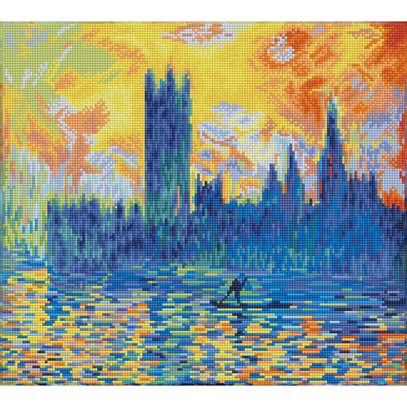 Diamond Dotz - London Parliament In Winter (Après Monet) - 46 x 41cm - You’ve Got Me In Stitches