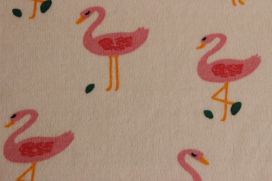 Flamingos - 2 way stretch 100% Cotton Jersey - You’ve Got Me In Stitches