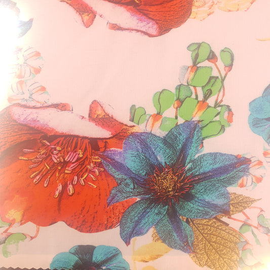 Floral Nylon Spandex Lycra Fabric - You’ve Got Me In Stitches