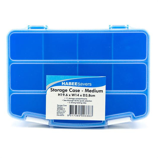 Habee$avers - Medium Storage Case - Blue with White Trim - You’ve Got Me In Stitches