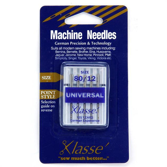 Klasse Needles - Universal Machine Needles - Size 80/12 - You’ve Got Me In Stitches