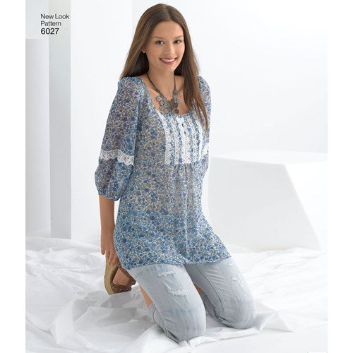 New Look Sewing Pattern 6027 N6027 Misses' Tunic or Tops - You’ve Got Me In Stitches