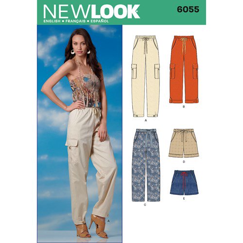 New Look Sewing Pattern 6055 N6055 Misses' Pants & Shorts - You’ve Got Me In Stitches