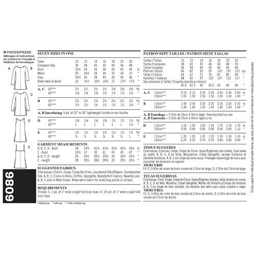 New Look Sewing Pattern 6086 N6086 Misses Tops - You’ve Got Me In Stitches