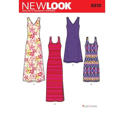 New Look Sewing Pattern 6210 N6210 Misses' Knit Dress in Two Lengths - You’ve Got Me In Stitches