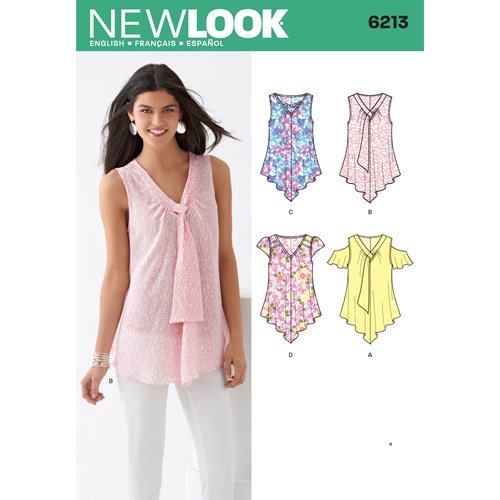 New Look Sewing Pattern 6213 N6213 Misses' Tops - You’ve Got Me In Stitches