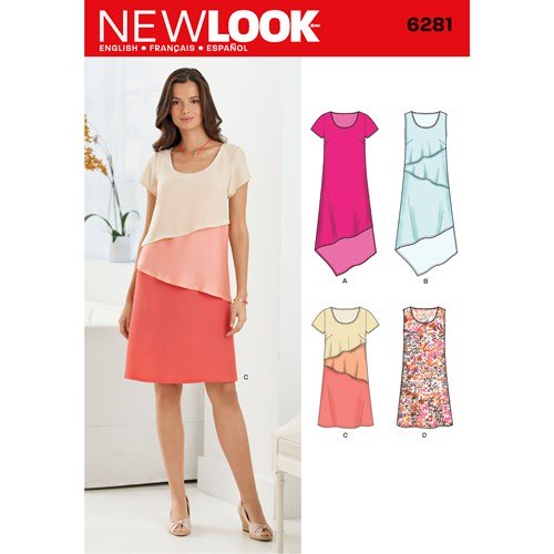 New Look Sewing Pattern 6281 N6281 Misses' Pullover Dress in Two Lengths - You’ve Got Me In Stitches