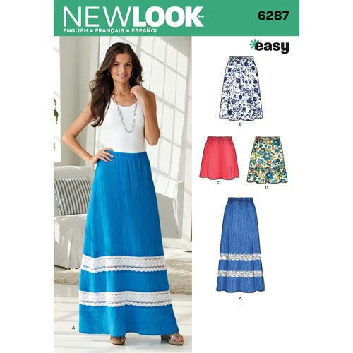 New Look Sewing Pattern 6287 N6287 Misses' Pull on Skirt in Four Lengths - You’ve Got Me In Stitches