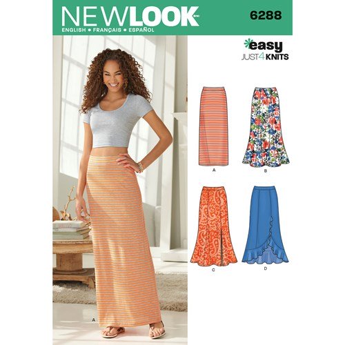 New Look Sewing Pattern 6288 N6288 Misses' Pull on Knit Skirts - You’ve Got Me In Stitches