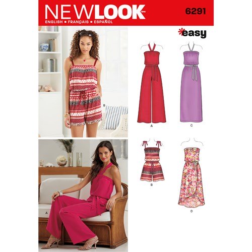 New Look Sewing Pattern 6291 N6291 Misses' Jumpsuit & Dress Each in Two Lengths - You’ve Got Me In Stitches