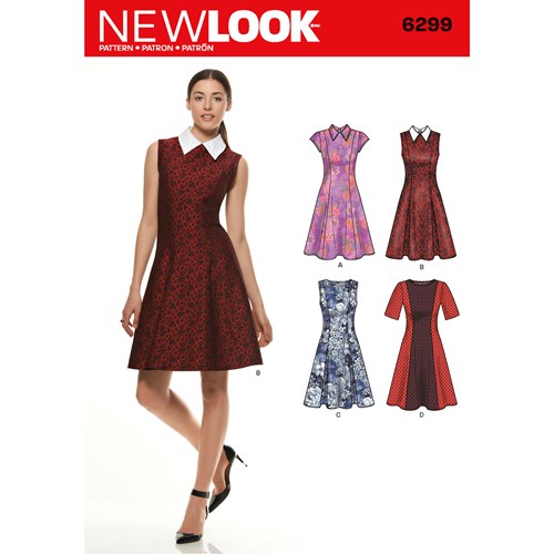 New Look Sewing Pattern 6299 N6299 Misses' Dress with Neckline & Sleeve Variations - You’ve Got Me In Stitches