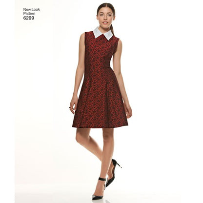 New Look Sewing Pattern 6299 N6299 Misses' Dress with Neckline & Sleeve Variations - You’ve Got Me In Stitches