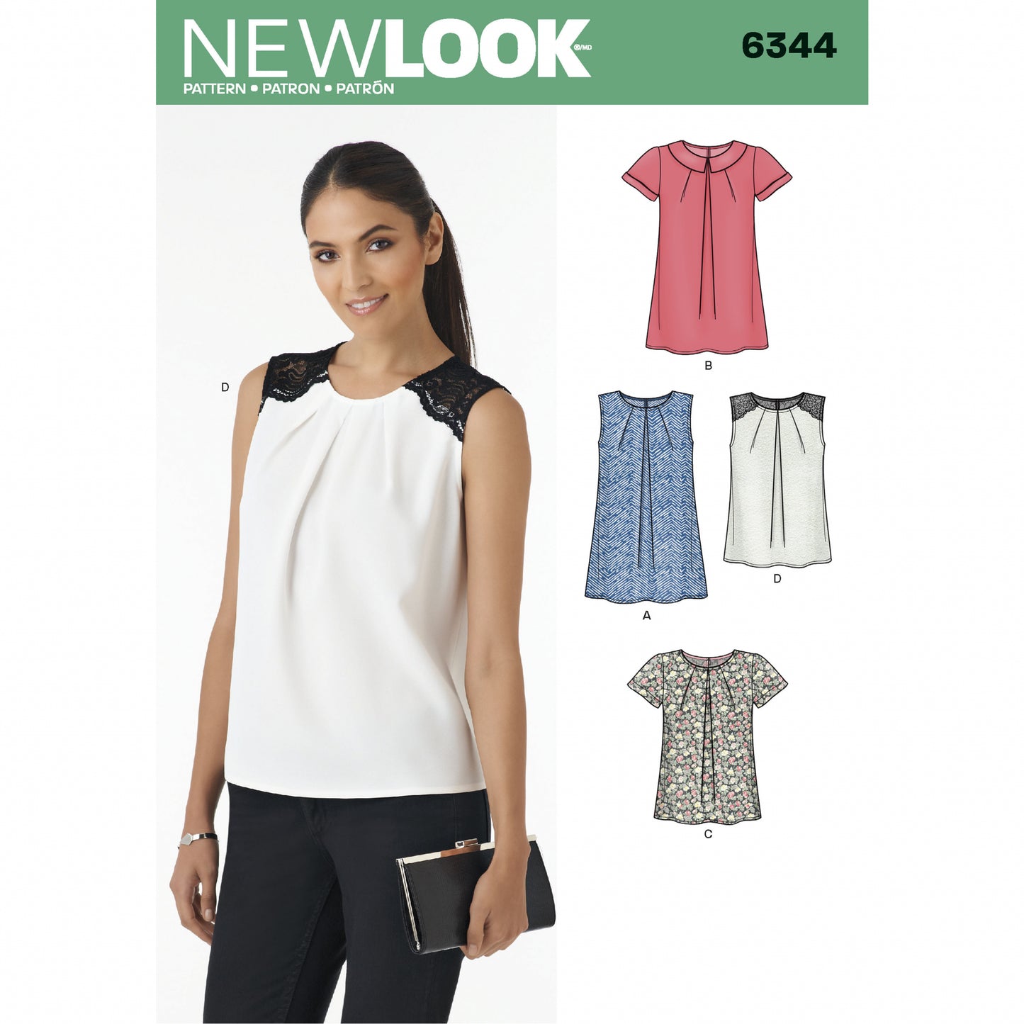 New Look Sewing Pattern 6344 N6344 Misses' Tops in Two Lengths - You’ve Got Me In Stitches