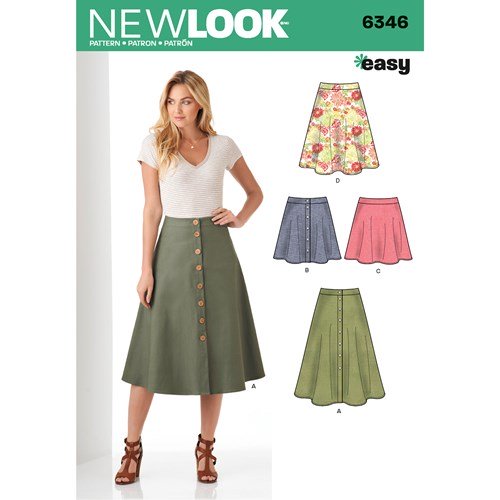 New Look Sewing Pattern 6346 N6346 Misses' Easy Skirts in Three Lengths - You’ve Got Me In Stitches