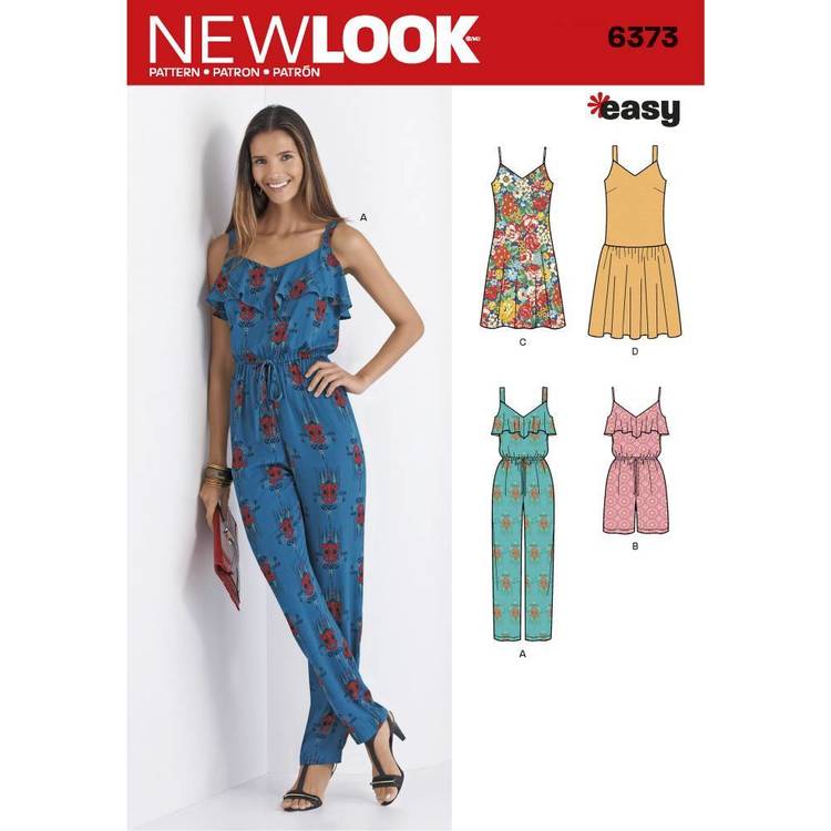 New Look Sewing Pattern 6373 N6373 Misses' Jumpsuit, Romper & Dresses - You’ve Got Me In Stitches