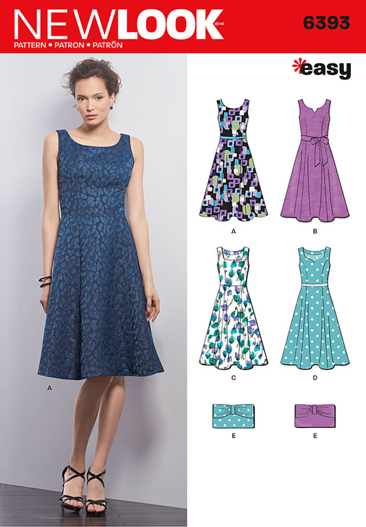 New Look Sewing Pattern 6393 Misses' Easy Dress and Purse - You’ve Got Me In Stitches