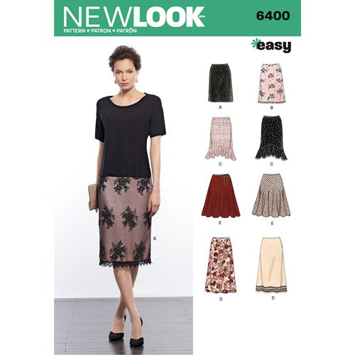 New Look Sewing Pattern 6400 N6400 Misses' Skirts in Various Styles - You’ve Got Me In Stitches