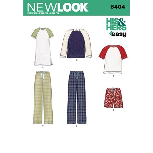 New Look Sewing Pattern 6404 N6404 Misses' and Men's Separates - You’ve Got Me In Stitches