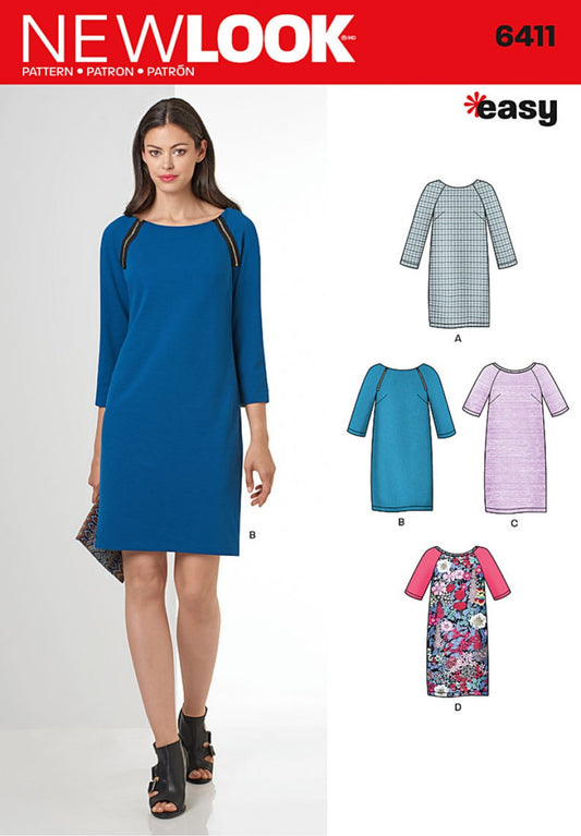New Look Sewing Pattern 6411 Easy to Sew Shift Dress - You’ve Got Me In Stitches