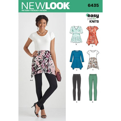 New Look Sewing Pattern 6435 N6435 Misses' Knit Leggings and Tunics - You’ve Got Me In Stitches