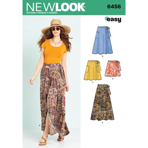 New Look Sewing Pattern 6456 N6456 Misses' Easy Wrap Skirts in Four Lengths - You’ve Got Me In Stitches