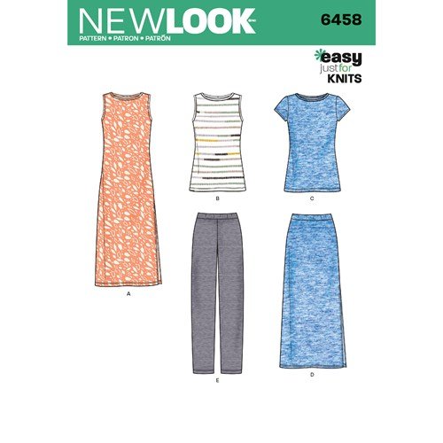 New Look Sewing Pattern 6458 N6458 Misses' Easy Knit Separates - You’ve Got Me In Stitches