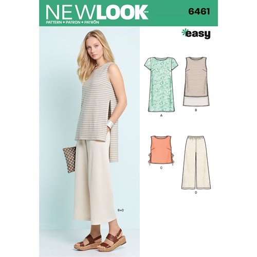 New Look Sewing Pattern 6461 N6461 Misses' Dress, Tunic, Top and Cropped Pants - You’ve Got Me In Stitches