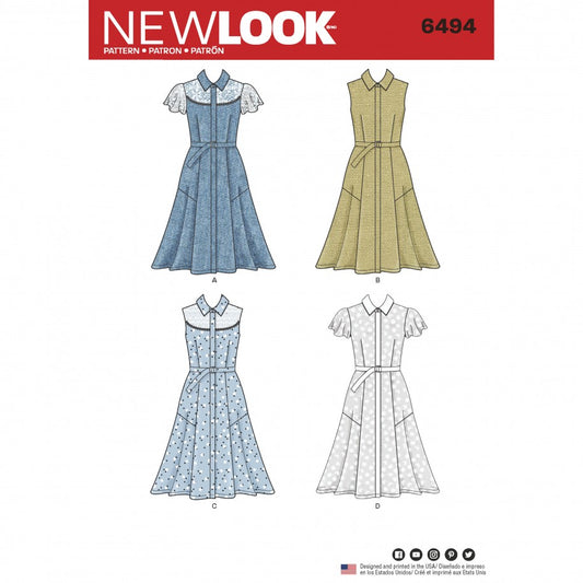 New Look Sewing Pattern 6494 Misses Dress with Sleeve Variations - You’ve Got Me In Stitches