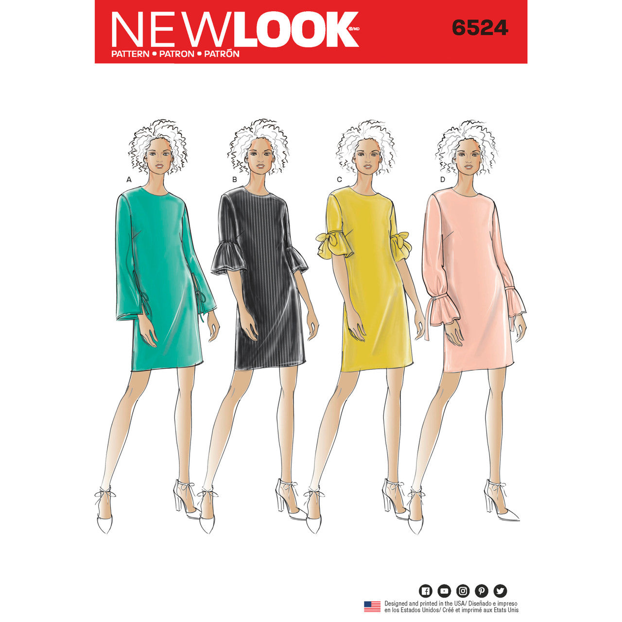 New Look Sewing Pattern 6524 Misses' Dress with Sleeve Variations - You’ve Got Me In Stitches