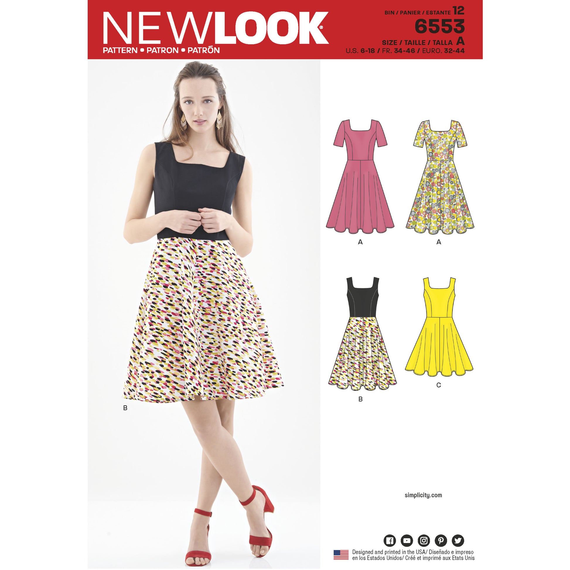 New Look Sewing Pattern 6553 Misses' Dress in Two Lengths - You’ve Got Me In Stitches