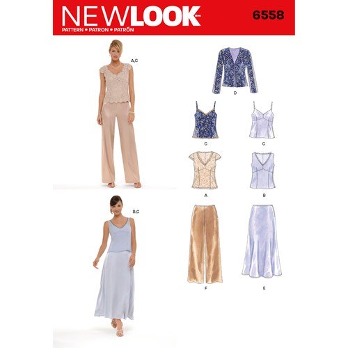 New Look Sewing Pattern 6558 N6558 Misses' Special Occasion Separates - You’ve Got Me In Stitches