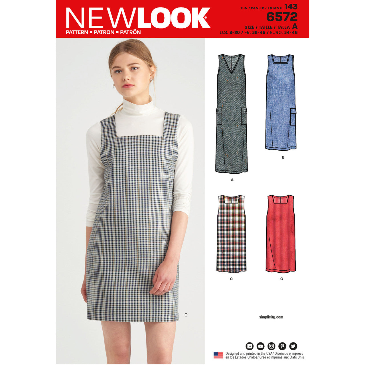 New Look Sewing Pattern 6572 Misses' Jumper Dress - You’ve Got Me In Stitches