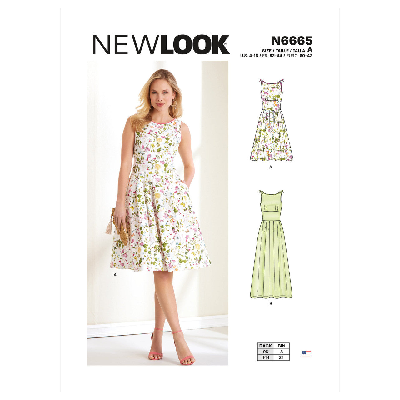 New Look Sewing Pattern N6665 Misses' Dresses with Neck & Armhole Piping, Waist Yoke & Skirt Pleats - You’ve Got Me In Stitches