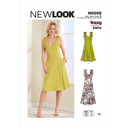 New Look Sewing Pattern N6669 Misses' Fit & Flared Dress with Princess Seam - You’ve Got Me In Stitches