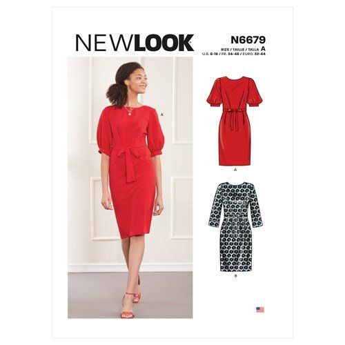 New Look Sewing Pattern N6679 6679 Misses' Knee Length Dress With Sleeve Variations - You’ve Got Me In Stitches