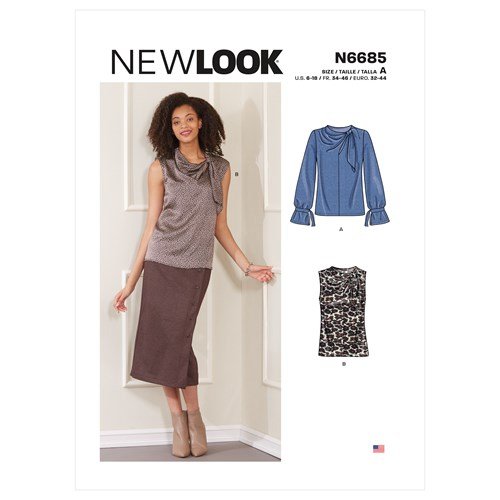 New Look Sewing Pattern N6685 6685 Misses' Sleeveless or Long-sleeved Tops - You’ve Got Me In Stitches