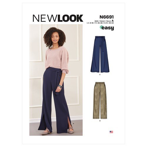 New Look Sewing Pattern N6691 6691 Misses' Slim Or Flared Pants - You’ve Got Me In Stitches