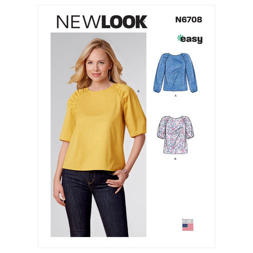 New Look Sewing Pattern N6708 Misses' Tops - You’ve Got Me In Stitches