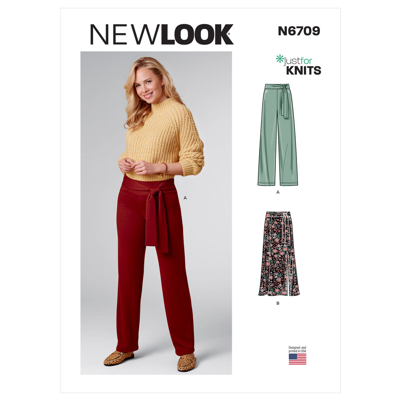 New Look Sewing Pattern N6709 Misses' Knits Only Pants and Skirt - You’ve Got Me In Stitches