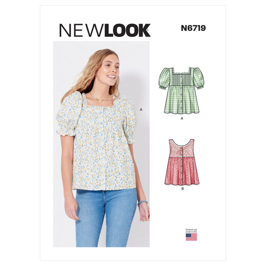 New Look Sewing Pattern N6719 Misses' Tops - You’ve Got Me In Stitches