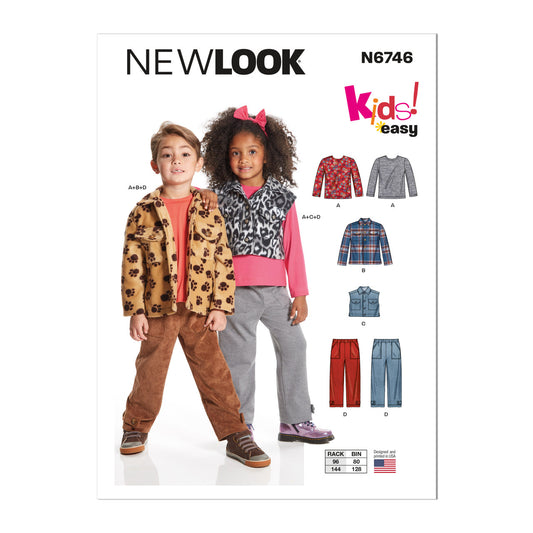 New Look Sewing Pattern N6746 Children's Knit Top, Jacket, Vest and Cargo Pants - You’ve Got Me In Stitches