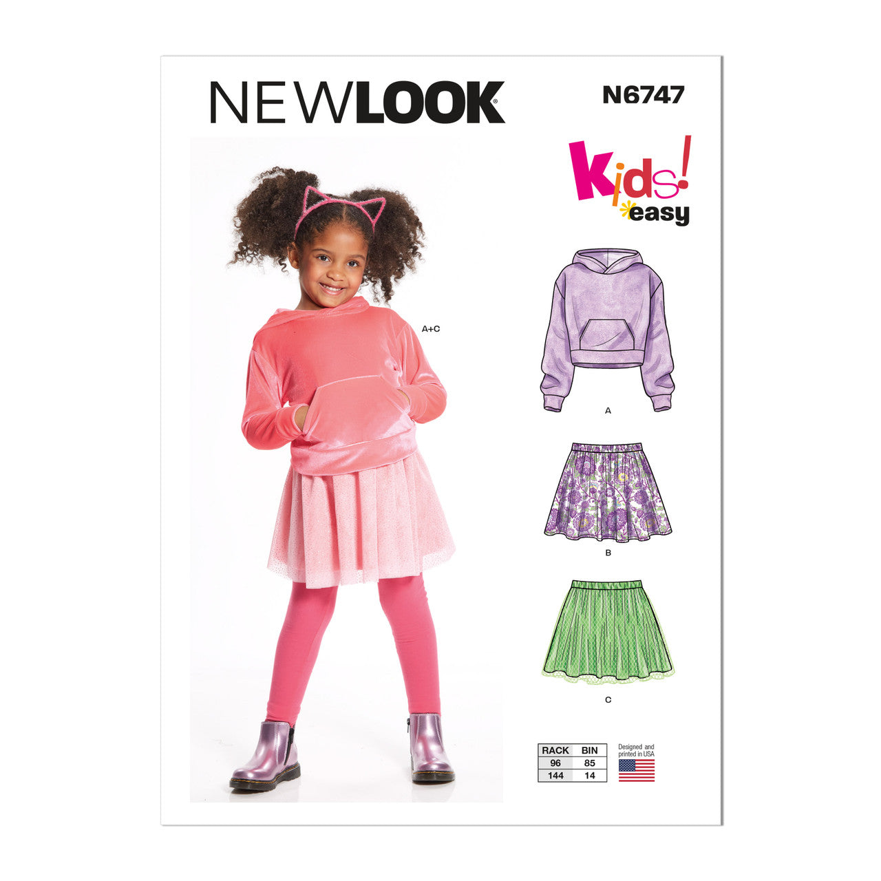 New Look Sewing Pattern N6747 Children's Hoodie and Skirts - You’ve Got Me In Stitches