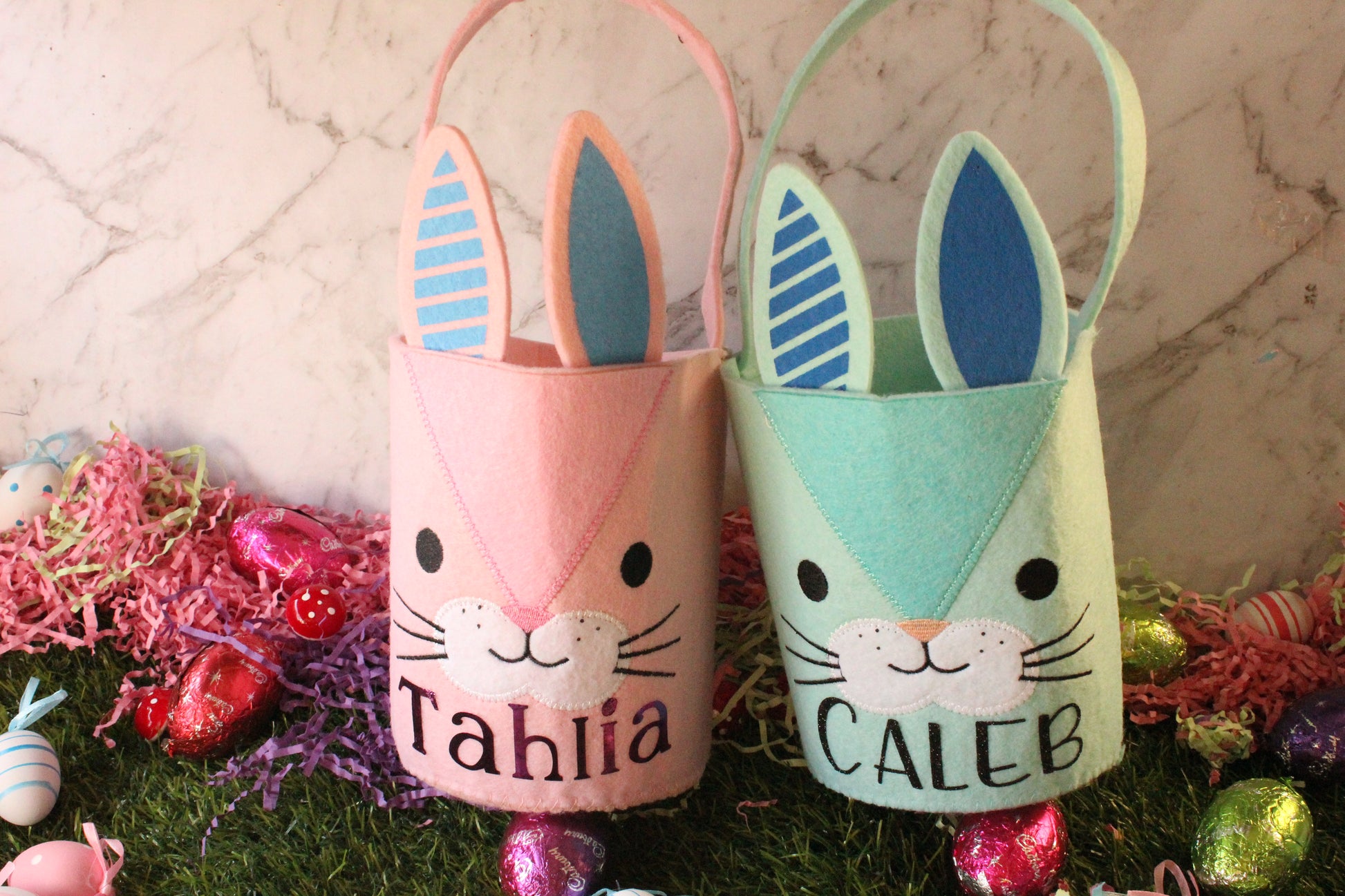 Personalised Easter hunt Felt Buckets - You’ve Got Me In Stitches